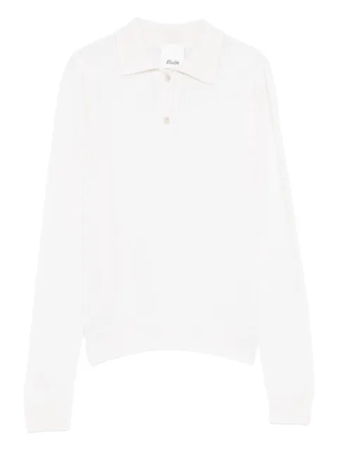 Allude button-fastening polo shirt White 26211133