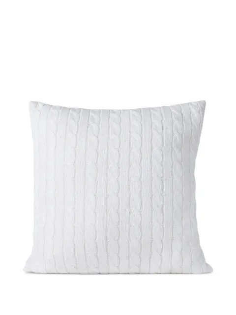 Brunello Cucinelli cable-knit cotton cushion pillow White MLDV7CSB01CJ159