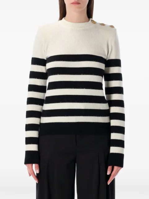 Balmain striped sweater White GF1KD005KJ60