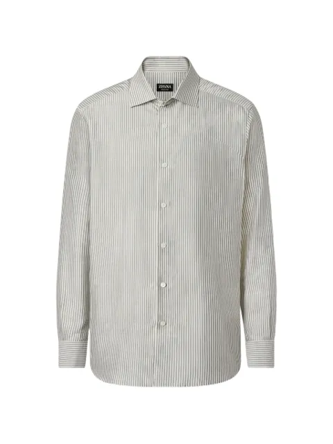 Zegna striped silk shirt White UHX15A3SLF5