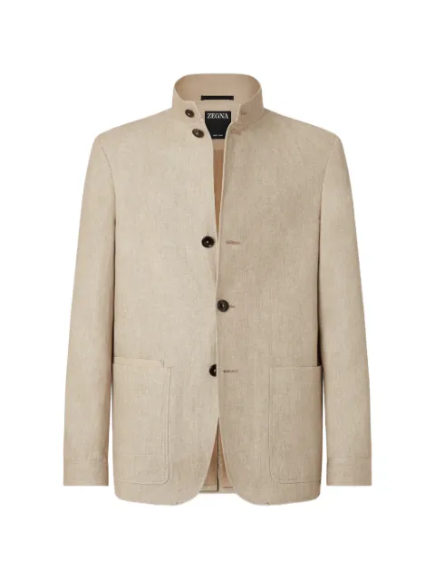 Zegna Il Conte Oasi linen jacket Neutrals 373C72A31GCLQ0
