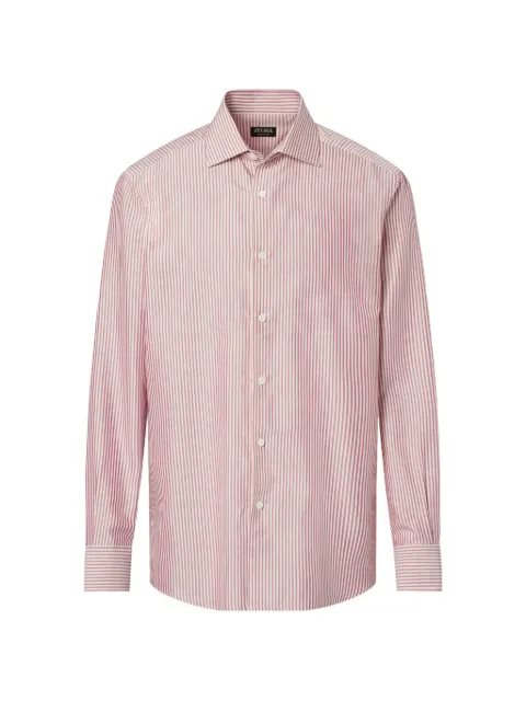 Zegna striped silk shirt Red UHX15A3SLF5