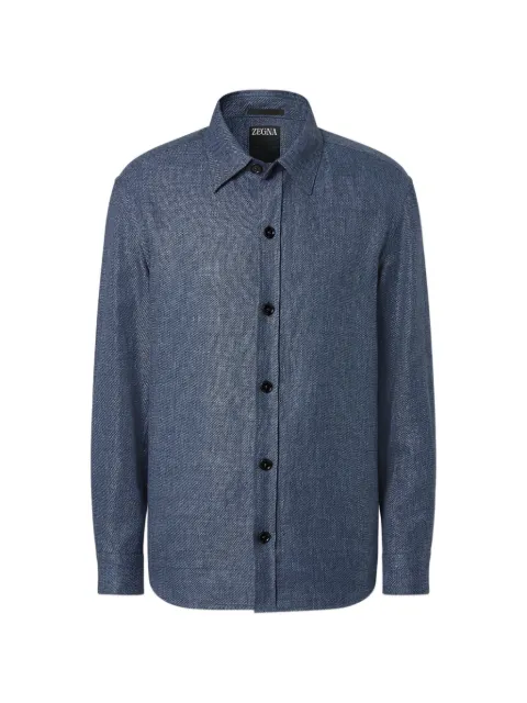 Zegna buttoned overshirt Blue UHV75A3SOT52