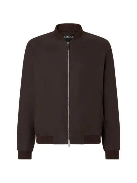 Zegna Oasi Lino bomber jacket Brown UHT52A3H145