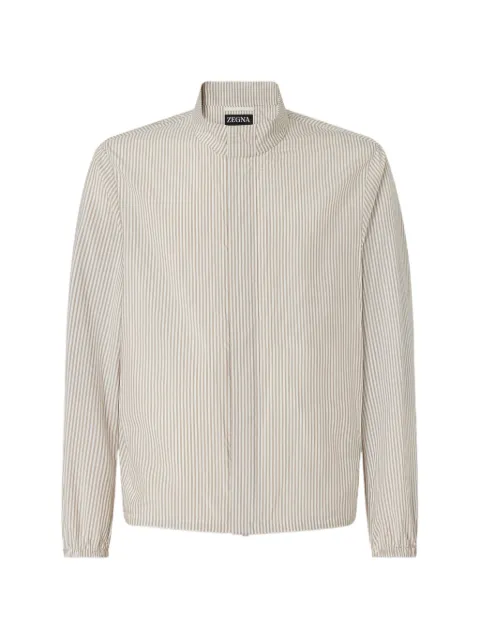 Zegna striped silk jacket Neutrals UHTE7A3HCT559