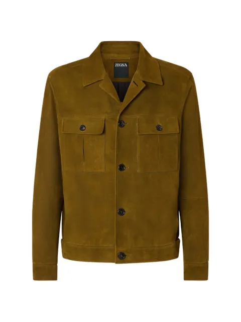 Zegna chest-pocket jacket Brown UHPSEA3H162