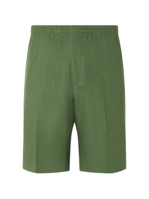 Zegna Oasi Lino elasticated shorts Green UHI35A3TB14