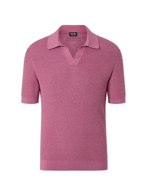Zegna cotton polo shirt Pink UHC26A3C31