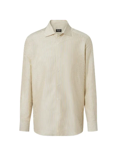 Zegna striped silk shirt Neutrals UHX15A3SLF5