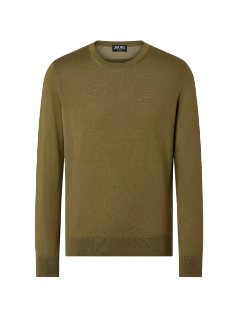 Zegna crew-neck sweater Green UHJ00A3110