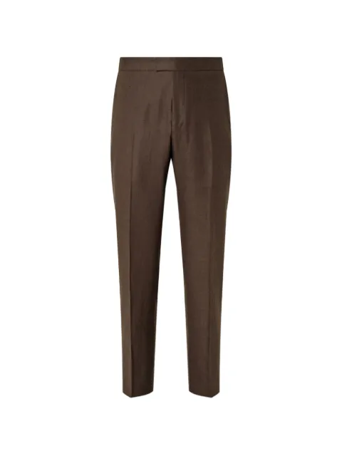Zegna button elasticated trousers Brown UHI35A3TZ50