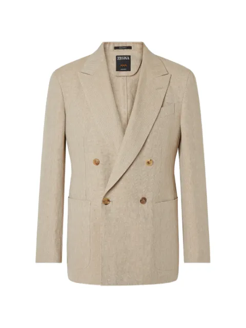 Zegna double-breasted oasi jacket Neutrals 373000A310JBN0