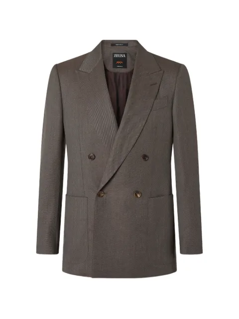 Zegna double-breasted wool jacket Grey 316506A315LDN0