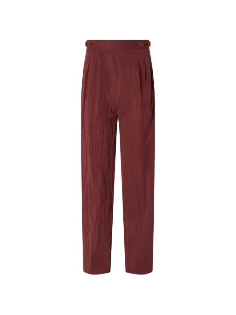 Zegna pleated cotton pants Red 387067A37X3RH2
