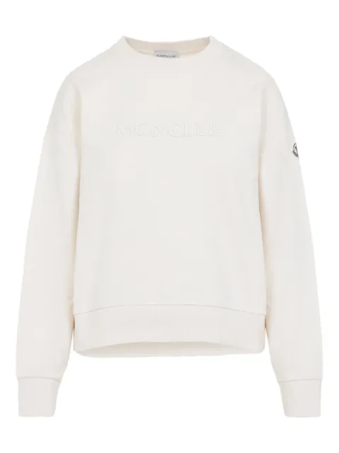 Moncler logo-embroidered sweatshirt Neutrals L10938G0002089B2V