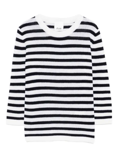 Allude striped-pattern sweater White 26217080