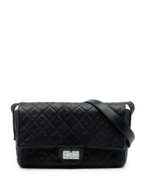 CHANEL Pre-Owned 2009-2010 Quilted Calfskin Reissue 2.55 Easy Messenger Flap crossbody bag Black FH675ESHG44UCB73