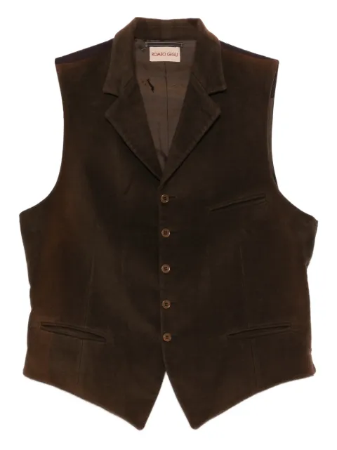 Romeo Gigli Pre-Owned 1990s two-tone waistcoat Brown RG250ABL