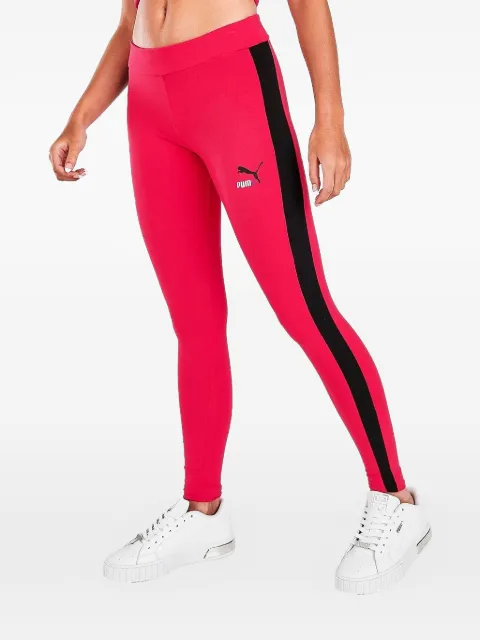 PUMA Berry Glitz T7 L striped leggings Pink 53248304