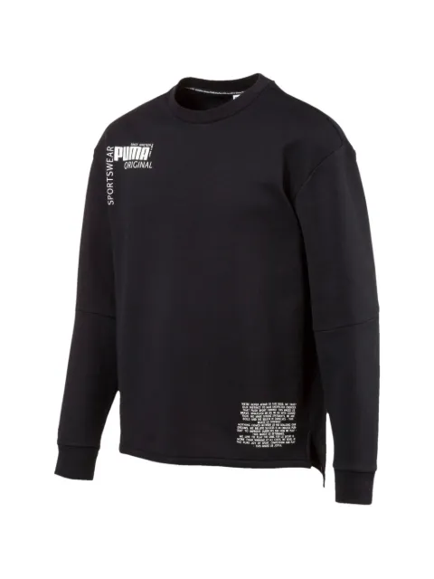 PUMA crew-neck long-sleeve sweatshirt Black 57551101