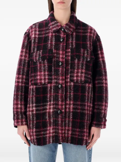 MARANT ÉTOILE checked overshirt Black MA0020FFD1D02EBKFU