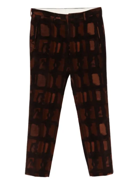 Romeo Gigli Pre-Owned 1990s patterned trousers Brown RG250ABK