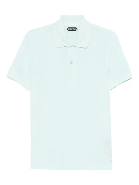 TOM FORD button polo shirt Blue JPS003JMC079