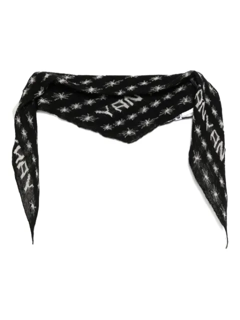YANYAN KNITS starry-logo bandana Black YYW252391