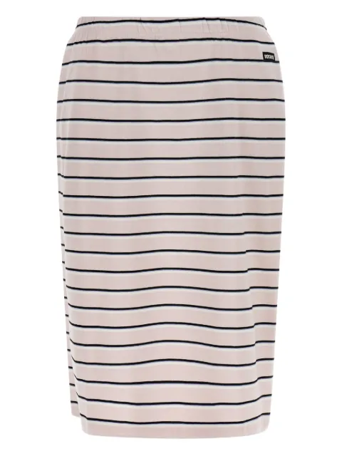 ROTATE BIRGER CHRISTENSEN logo-patch midi skirt Pink 11547418101810
