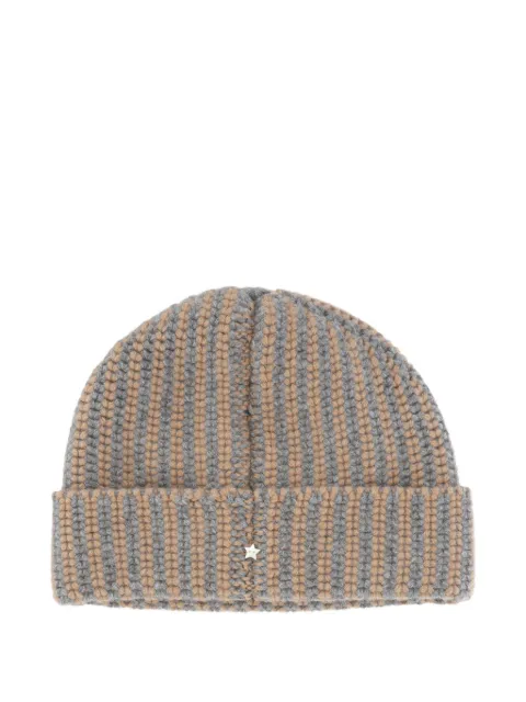 Lorena Antoniazzi star-detail pattern beanie hat Grey A25224CE03A24723081