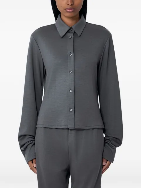 Rier button-down long-sleeved shirt Grey SHT31INTINTERLOCKWOOLCAMOSCIOINTERLOCK