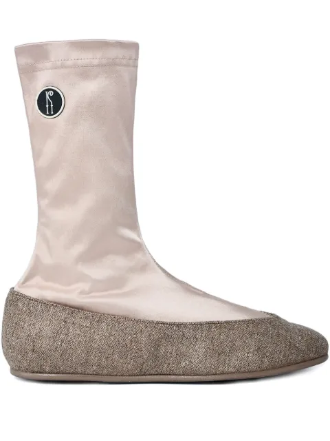 Kiko Kostadinov Proxima panelled logo ballet boots Neutrals KKWAW25FT04195