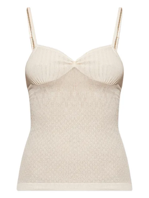Victoria Beckham ribbed-knit tank top Neutrals 1126KTP006998A