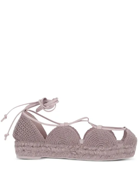 LOEWE lace-up flat espadrilles Purple L616465X53