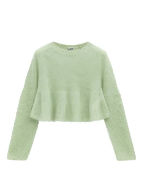 LOEWE peplum-hem sweater Green S359Y14KGP4130