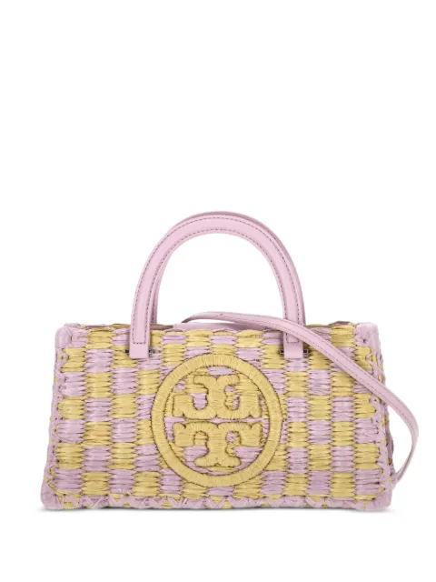 Tory Burch small Ella logo-appliqué tote bag Purple 165085