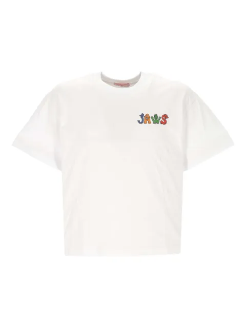 Jaws logo-print T-shirt White DSAUNIJ005X