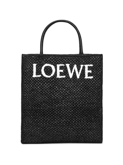 LOEWE raffia top handle tote bag Black A563R18X04