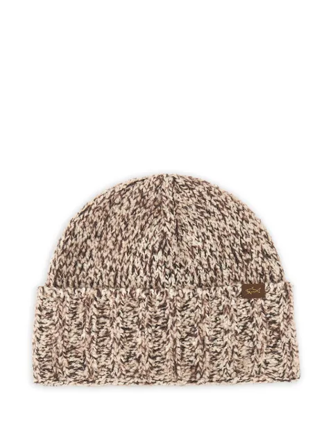 Paul & Shark ribbed beanie hat Neutrals 15317166640