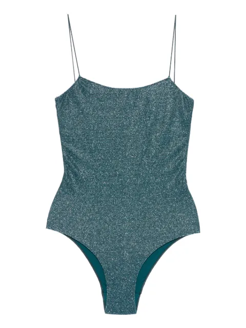 Oséree Lumière spaghetti-strap swimsuit Blue LIS601
