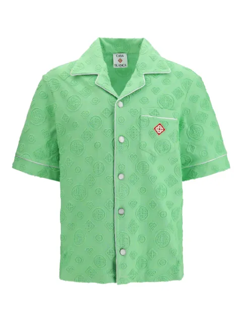 Casablanca monogram towelling shirt Green MSP26SH085
