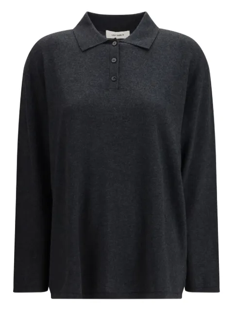 Lisa Yang Caisa buttoned collar polo top Grey 2026027