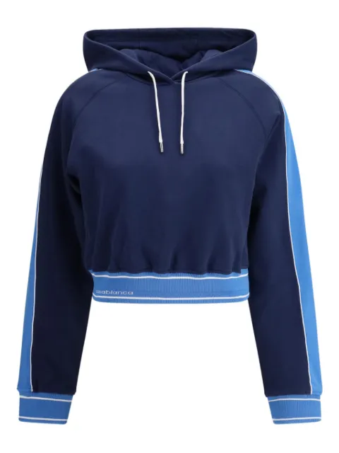 Casablanca cropped hoodie Blue WSP26JTP46101