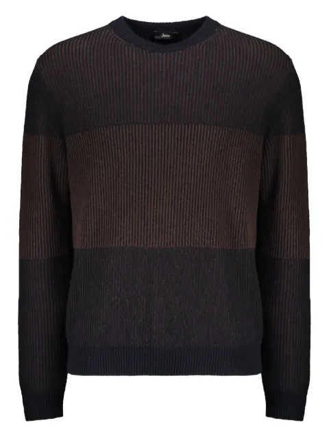 Herno ribbed colour-block sweater Brown MG000113U70138
