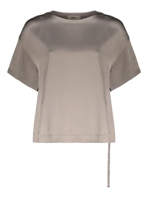 Herno asymmetric short-sleeve blouse Neutrals JG000194D12546
