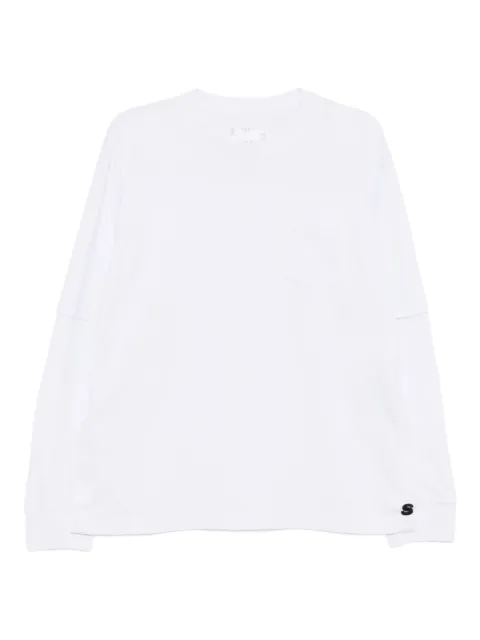 sacai cotton layered T-shirt White SCM333