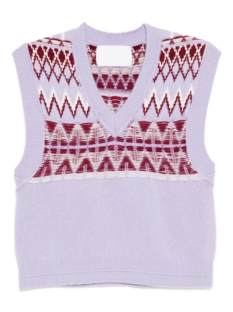 CUDDLEUP cashmere vest Purple 16WRUSLT029PP3