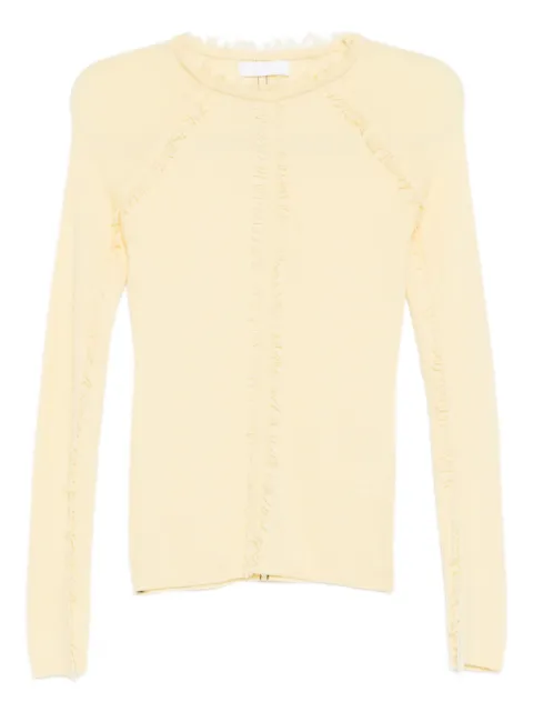 CUDDLEUP cashmere top Yellow 16WRULST005YL3