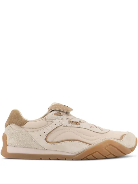FENDI Wave Pulse panelled leather sneakers Neutrals 8E8820AYFE