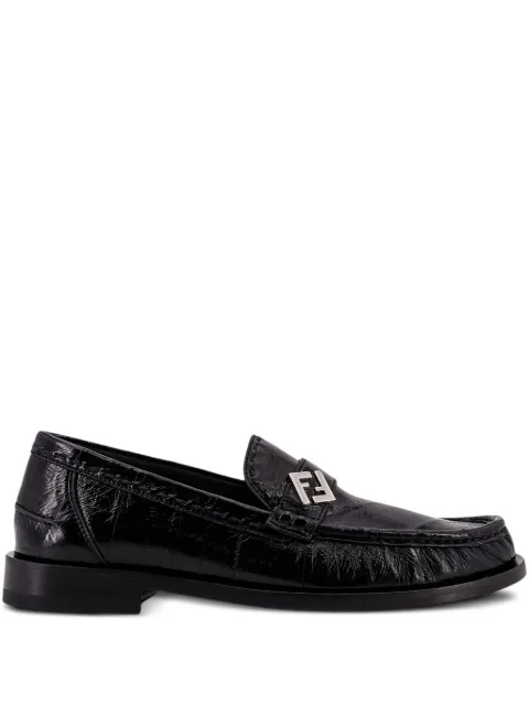 FENDI Missina leather loafers Black 7D1838AOSH